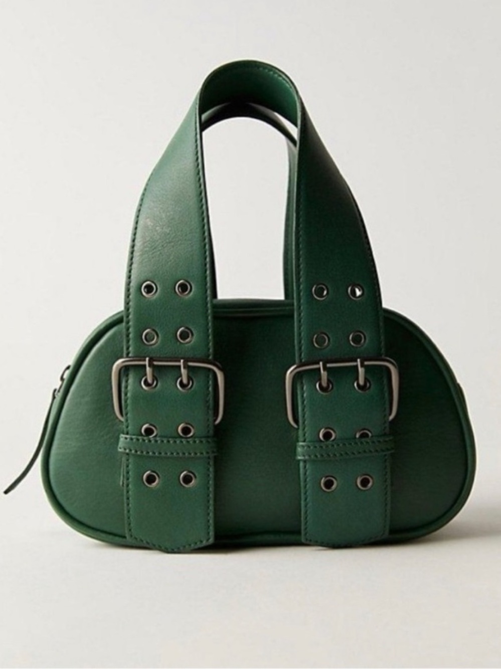 Free People Say Yes Green Mini Leather Bag